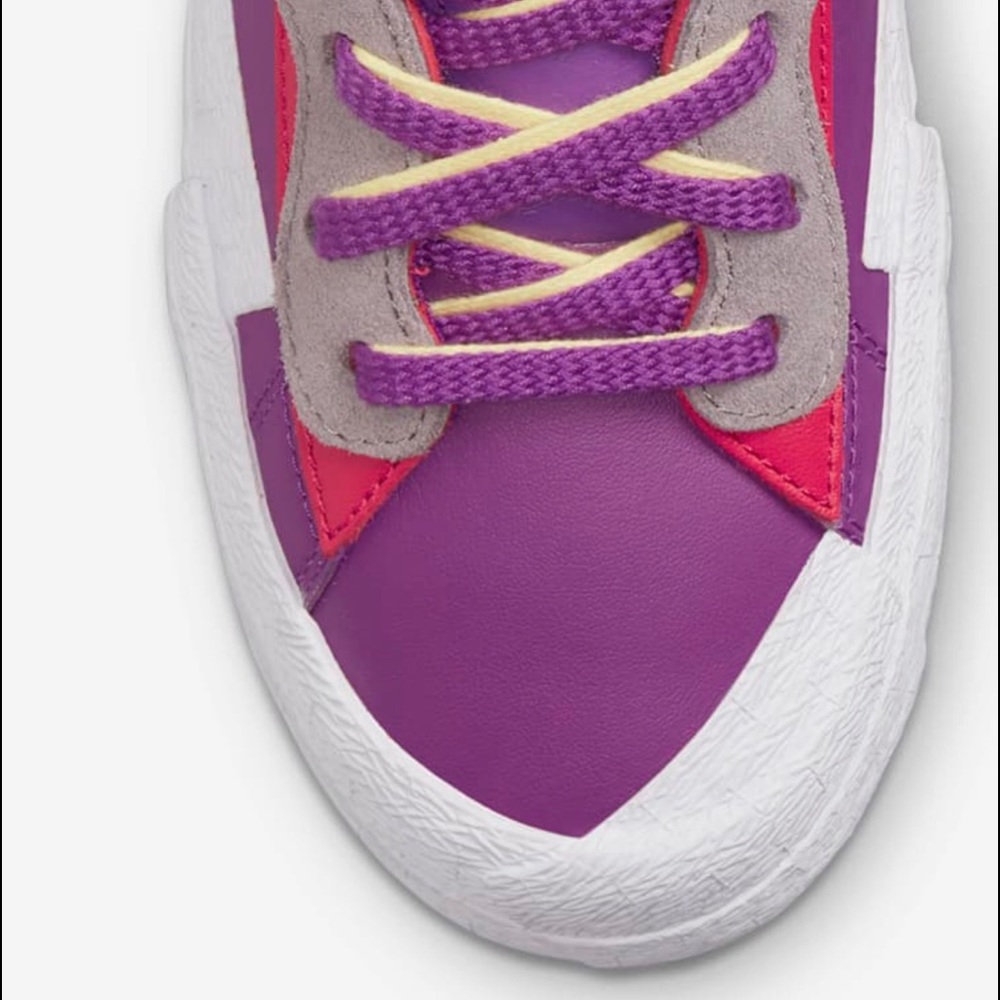 🔥🔥🔥 Like New NIKE SACAI KAWS Blazer Low Purple Dusk Unisex Sneakers 🔥🔥🔥 - Picture 12 of 17